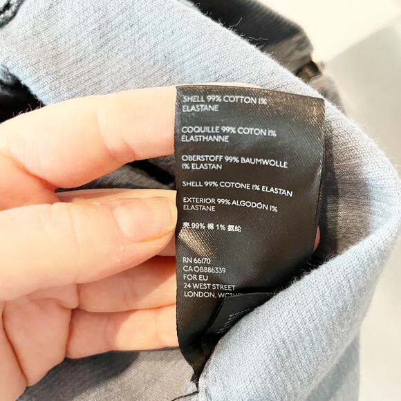 Urban Outfitters Harmony Corduroy Asymmetrical Zip Belted Mini Skirt Blue Small - Picture 4 of 8